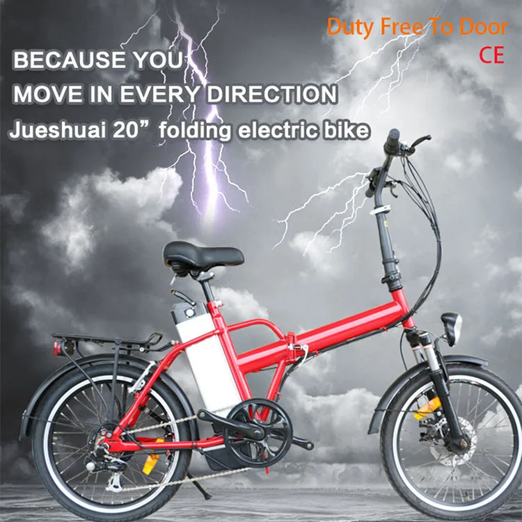 Discount JS New Electric Bike 20" 36V10AH Lithium battery E bike 36V250W Rear Hub Motor Folding Electric bicycle 6 Speed velo electrique 0