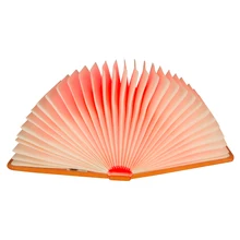 Creative Foldable Pages Folding Led Book Shape Night Light Lighting Lamp Portable Booklight Usb Rechargeable Table