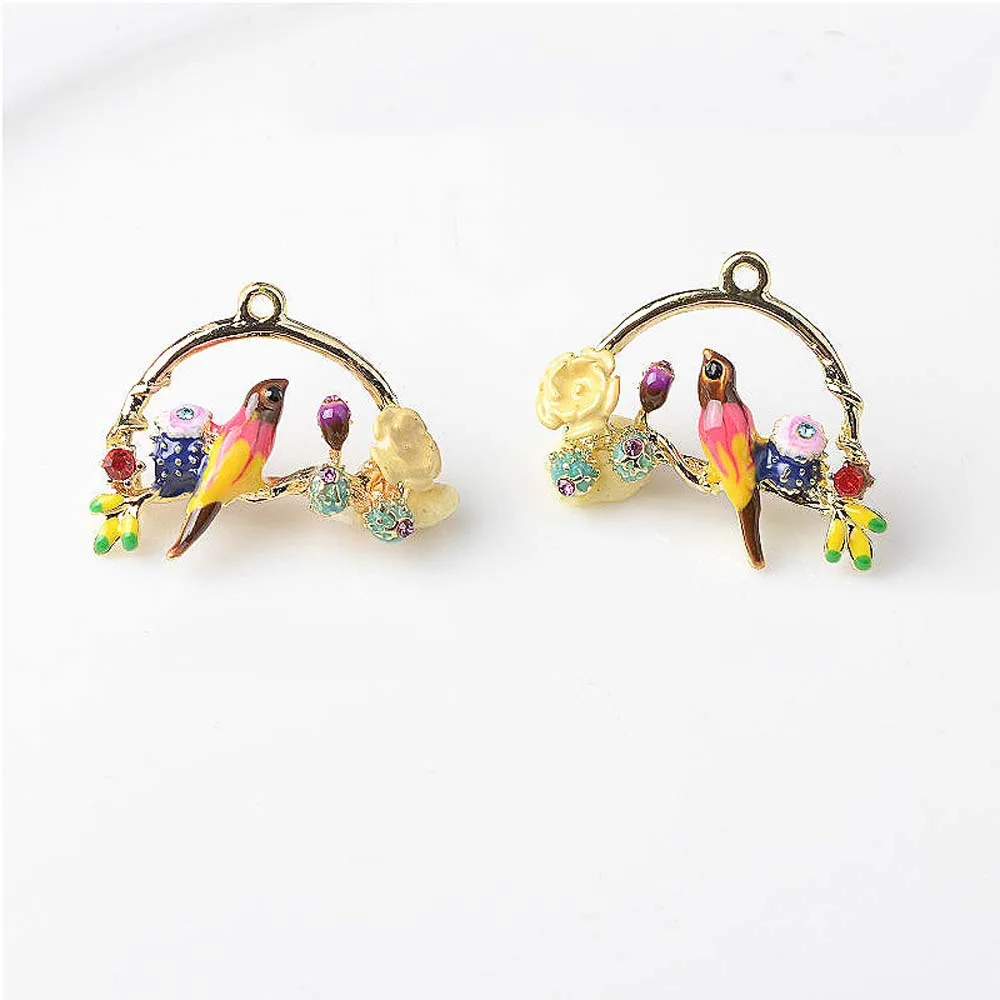 

2 pcs/lot Alloy Pendant Buttons Ornaments Jewelry Earrings Choker DIY Accessories Handmade for Lady Best Gift Craft Components