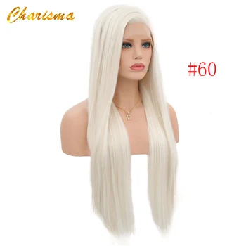 Charisma Silky Straight Hair Synthetic Lace Front Wigs #60 Blonde Wig Heat Resistant Wigs With Natural Hairline Wigs for Women 3