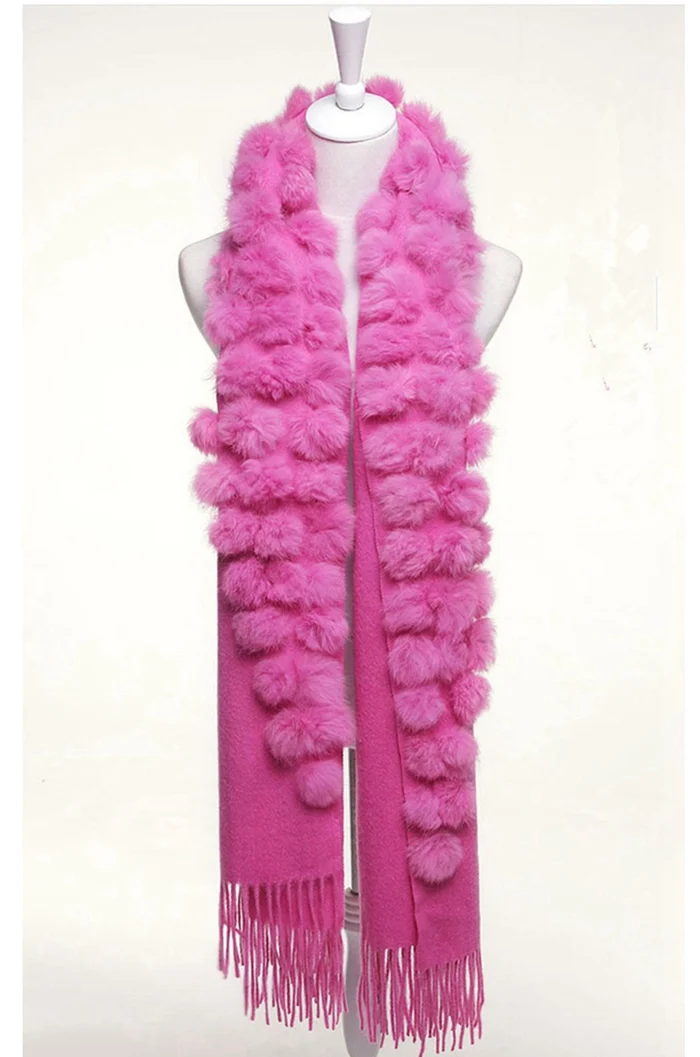 winter scarf women real fur shawls (29)