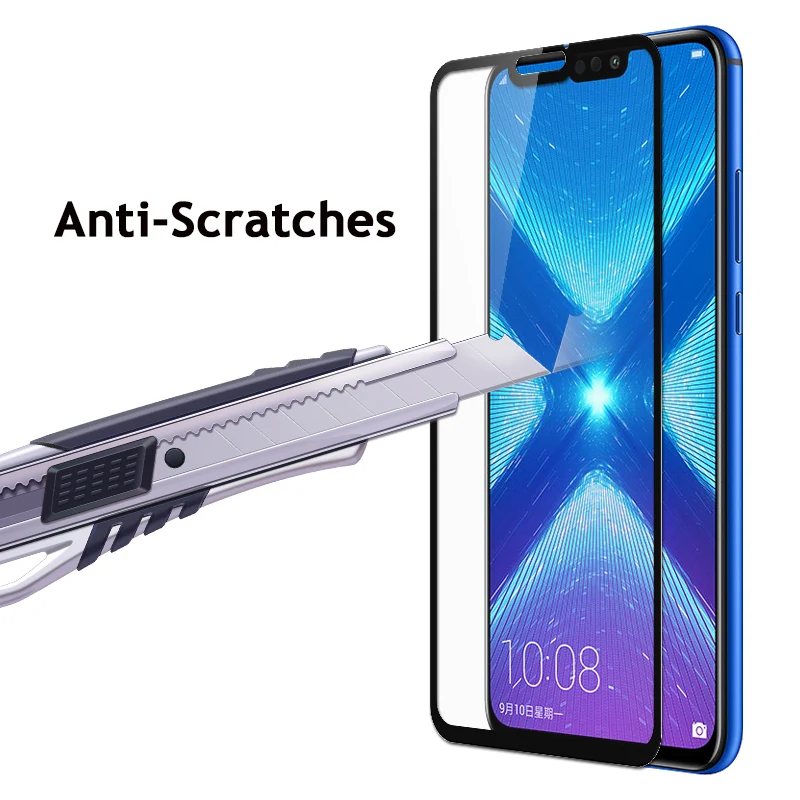Закаленное стекло 9H для huawei honor 8x защитное full cvoer 8 x с функцией защиты от непогоды