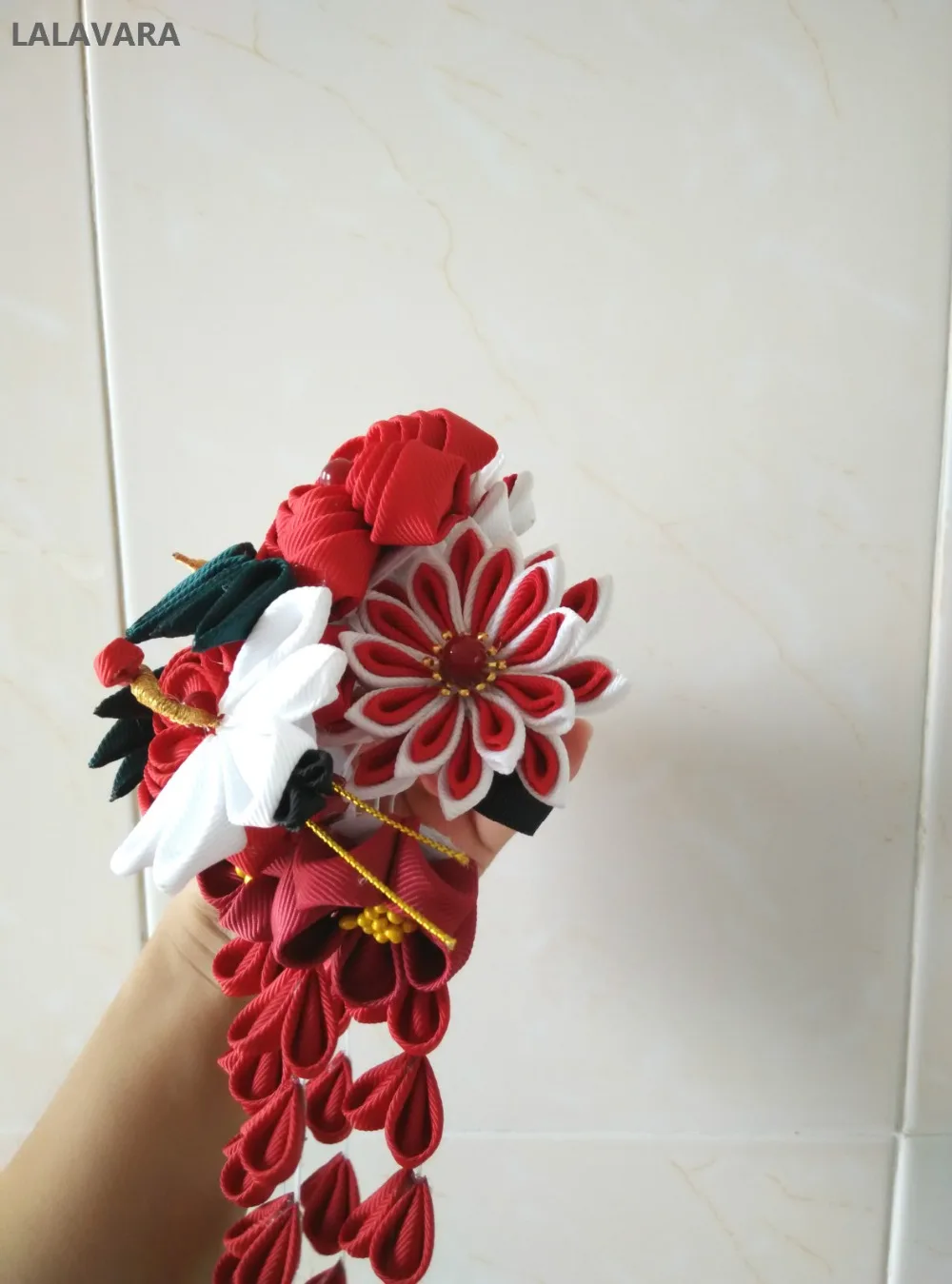 LALAVARA азиатские заколки kanzashi Sakura Lucky birds аксессуары для волос Свадебные Заколки Для Волос