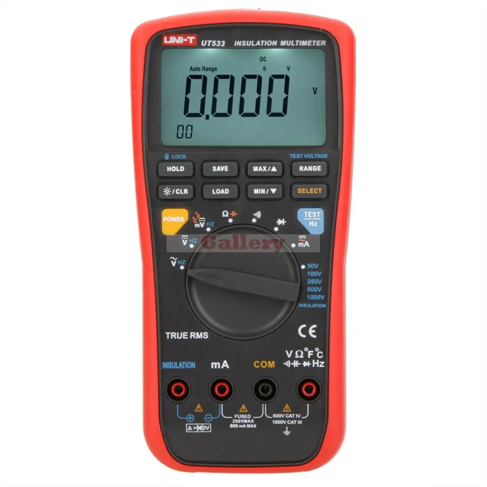 Uni T Ut533 True Rms Auto Range 50 1000 V Insulation Resistance Tester