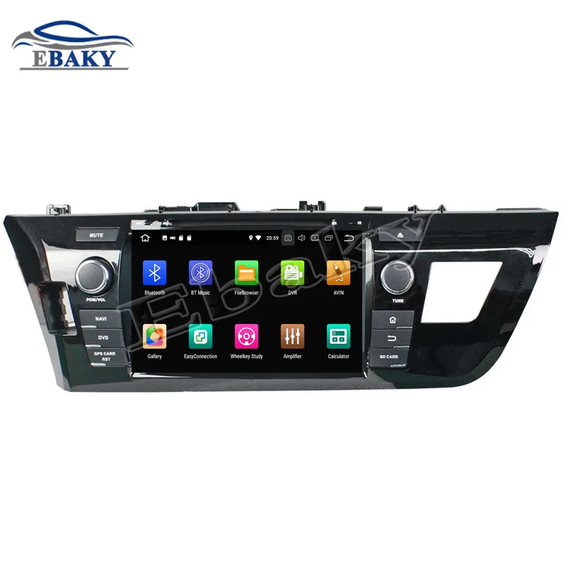 Best NaviTopia 8inch 4GB RAM 64GB ROM Octa Core Android 9.0 Car Radio Player For Toyota LEVIN 2014 with Mirror Link/GPS Navigation 10