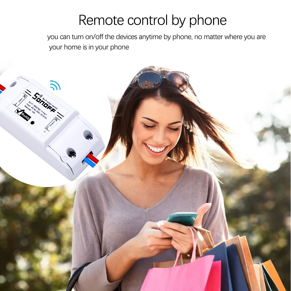 Remote controll sonoff wifi switch switch