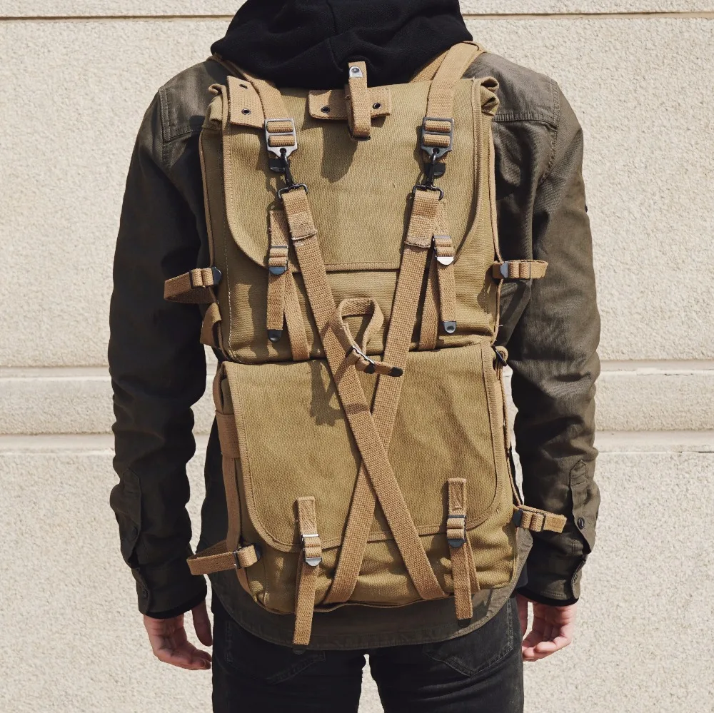 

WW2 US ARMY USMC M1941 PACK SET COMBINATION WITH BELT AND STRAPS HIGH QUALITY