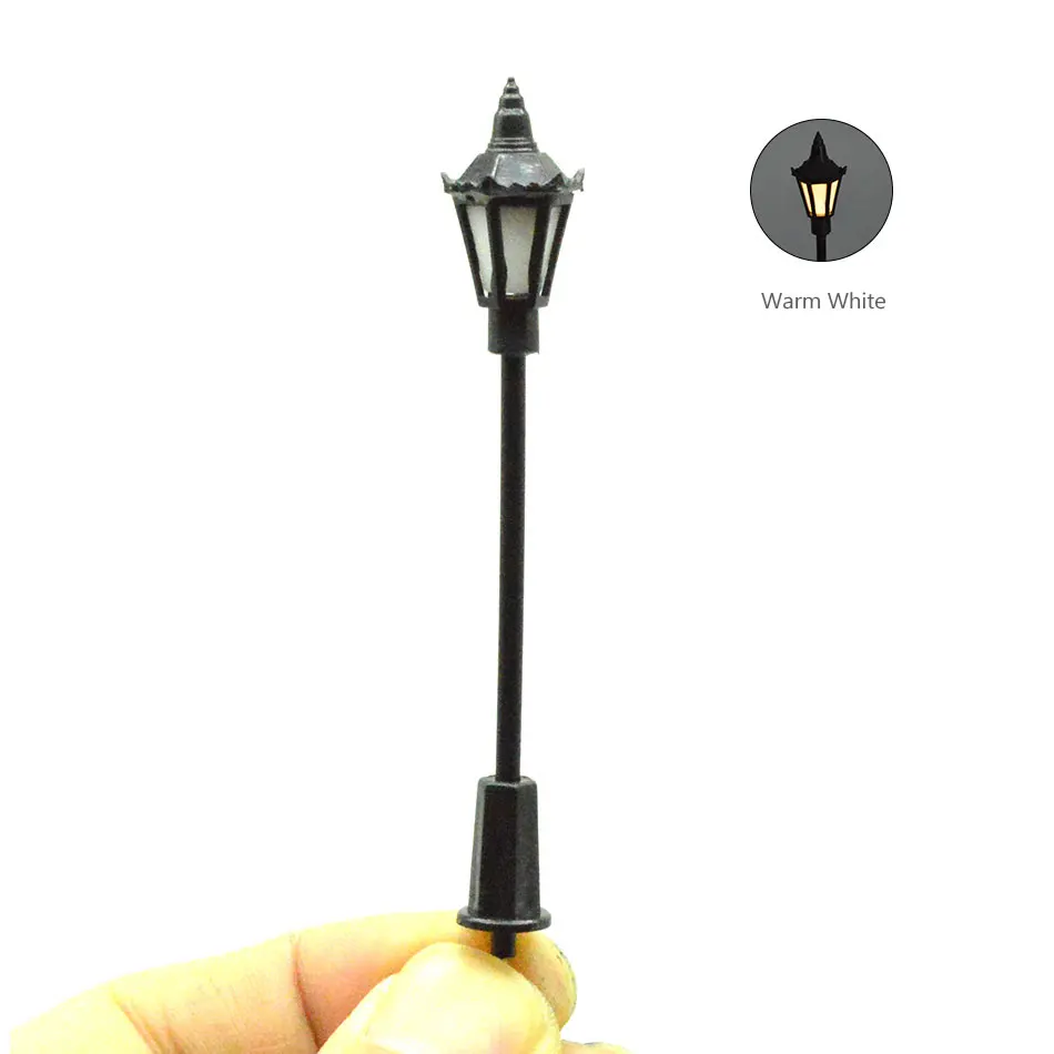 

2017 Miniature Model Landscape Layout 3v LED Warm White Color 7cm Model Lamppost