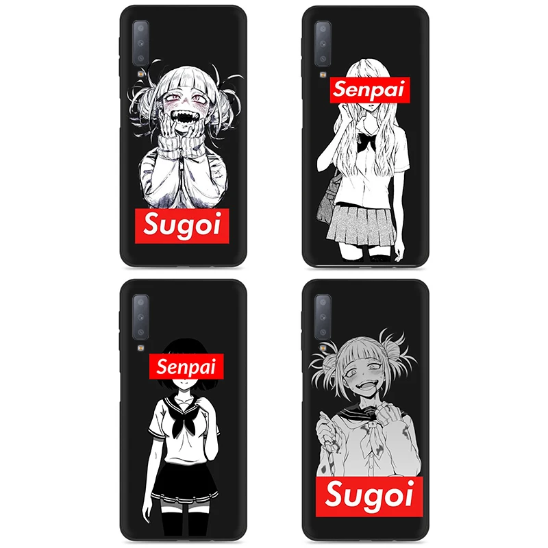Мягкий чехол Sugoi Senpai аниме waifu для Samsung Galaxy A6 7 8 9 2018 A10 30 40 50 70 J6|Бамперы| |