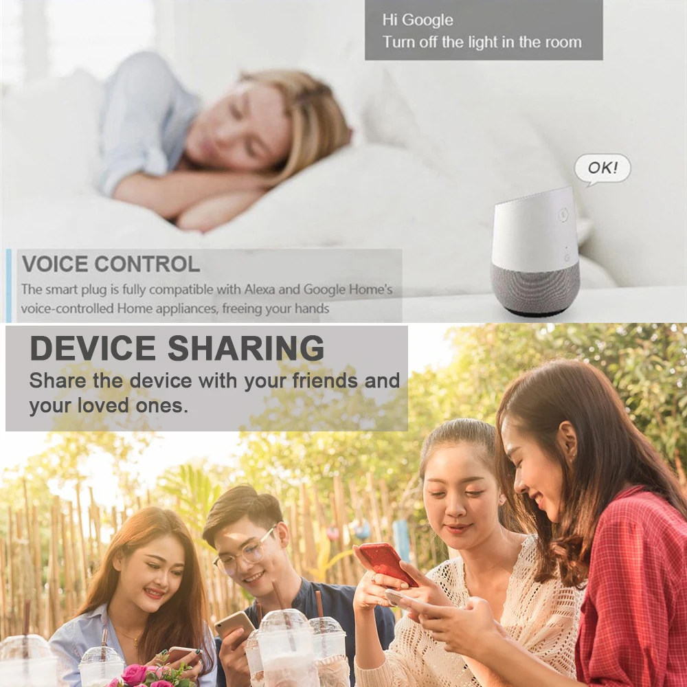 UK USB умная розетка 16A с Мощность контроль таймер WiFi Smart Plug голосовой пульт