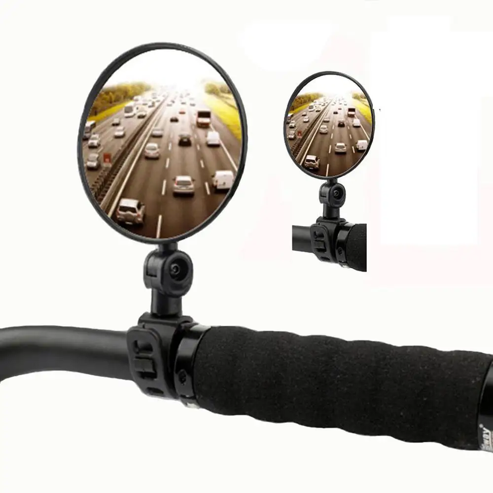 

1PCS Bicycle Rearview Mirror View Handle For Bicycle Rear Convex Black Bicycle Bike Without Rotation Degree For Motorcycle 360
