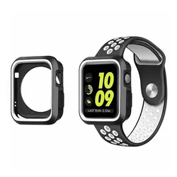 Силиконовый чехол + ремешок для apple watch группа 42 мм 38 мм Nike sport band Браслет ремень ремешок + Защитная крышка для iwatch 3/2/1