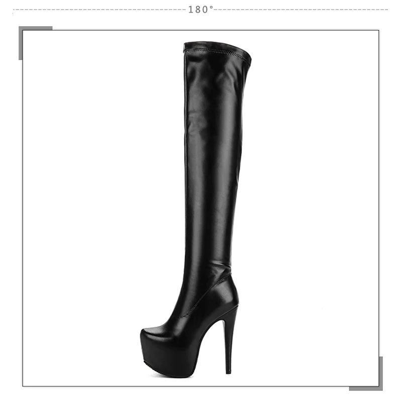WETKISS/Дизайнерские Сапоги выше колена; Новое поступление; женская обувь на очень высоком каблуке; осенние сапоги на шпильке; женская обувь на платформе