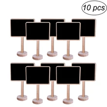 10 шт мини деревянная доска с вертикальная доска знак место держатель для украшения свадьбы