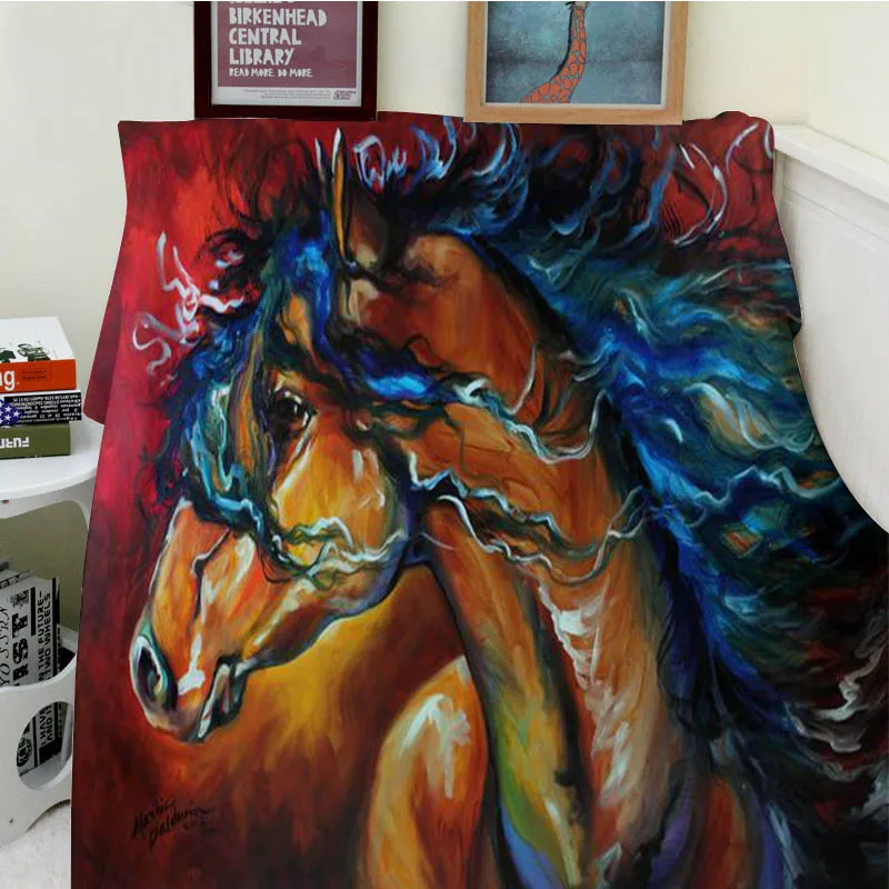 Blanket plaid a blanket Plaids Warmth Soft Plush Abstract art painting