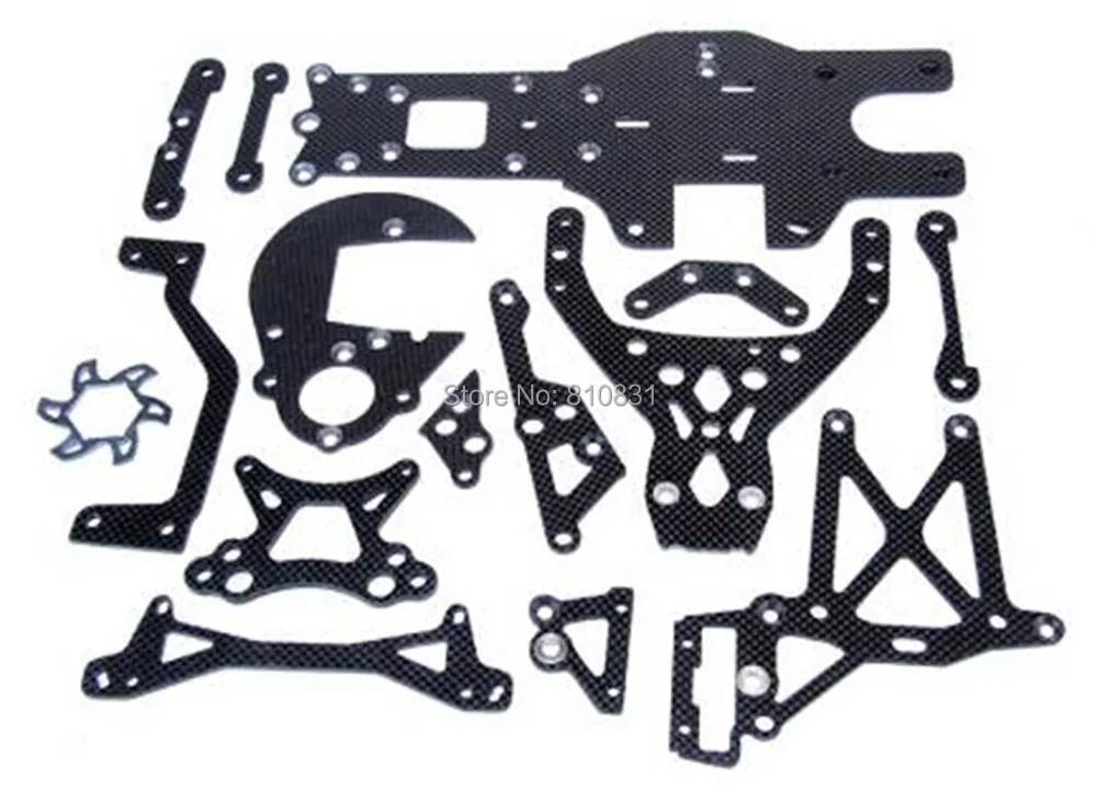 Baja upgrade parts,Carbon Fiber Package set fit HPI KM ROVAN BAJA 5B 5T 5SC KING MOTOR TRUCK Free shipping