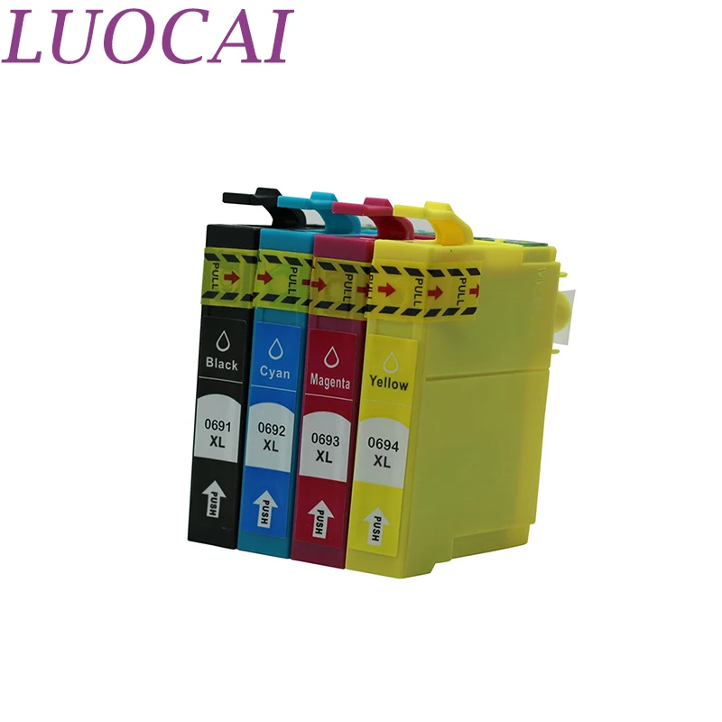 8X чернильный картридж LuoCai совместимый T0691 T0692 T0693 T0694 для принтера Epson Workforce 310 315 500