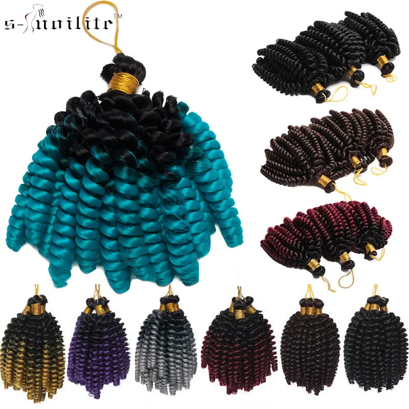 SNOILITE искусственные локоны в стиле Crochet косички 20 дюймов мягкие натуральные синтетические волосы для наращивания 20 шт