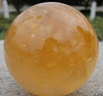 

Natural Citrine Calcite Quartz Crystal Sphere Ball Healing Gemstone