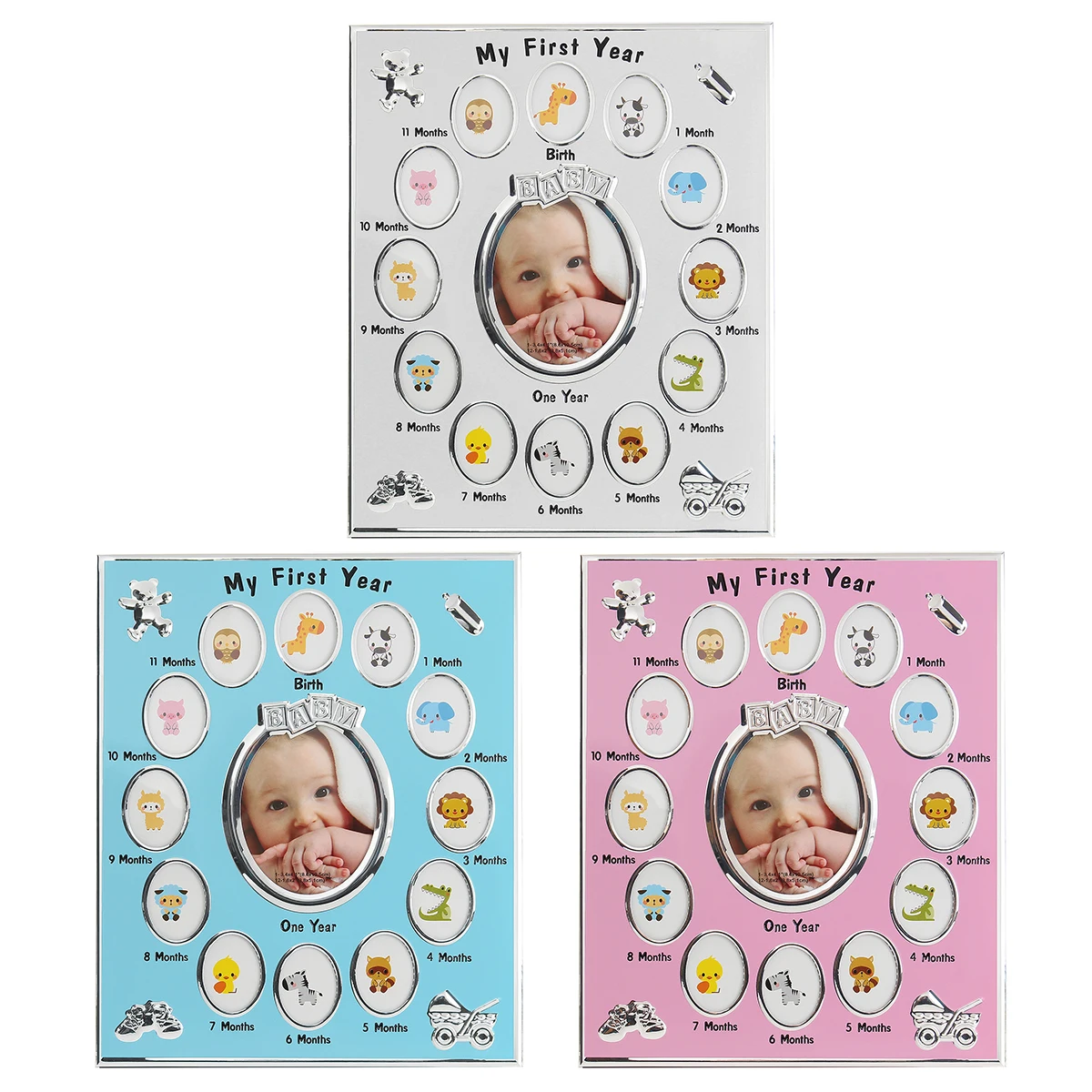 Comprar Bebé niños Regalo de Cumpleaños decoraciones de 1 a 12 mes año foto marco Marco, regalo de decoración para el hogar