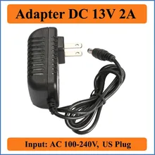 Tomada menor da qualidade dc13v no carregador da fonte 100mm x 240-5.5mm 13v 2a dos eua obstrui o adaptador ac 2.1 v da c.c.-2.5 v