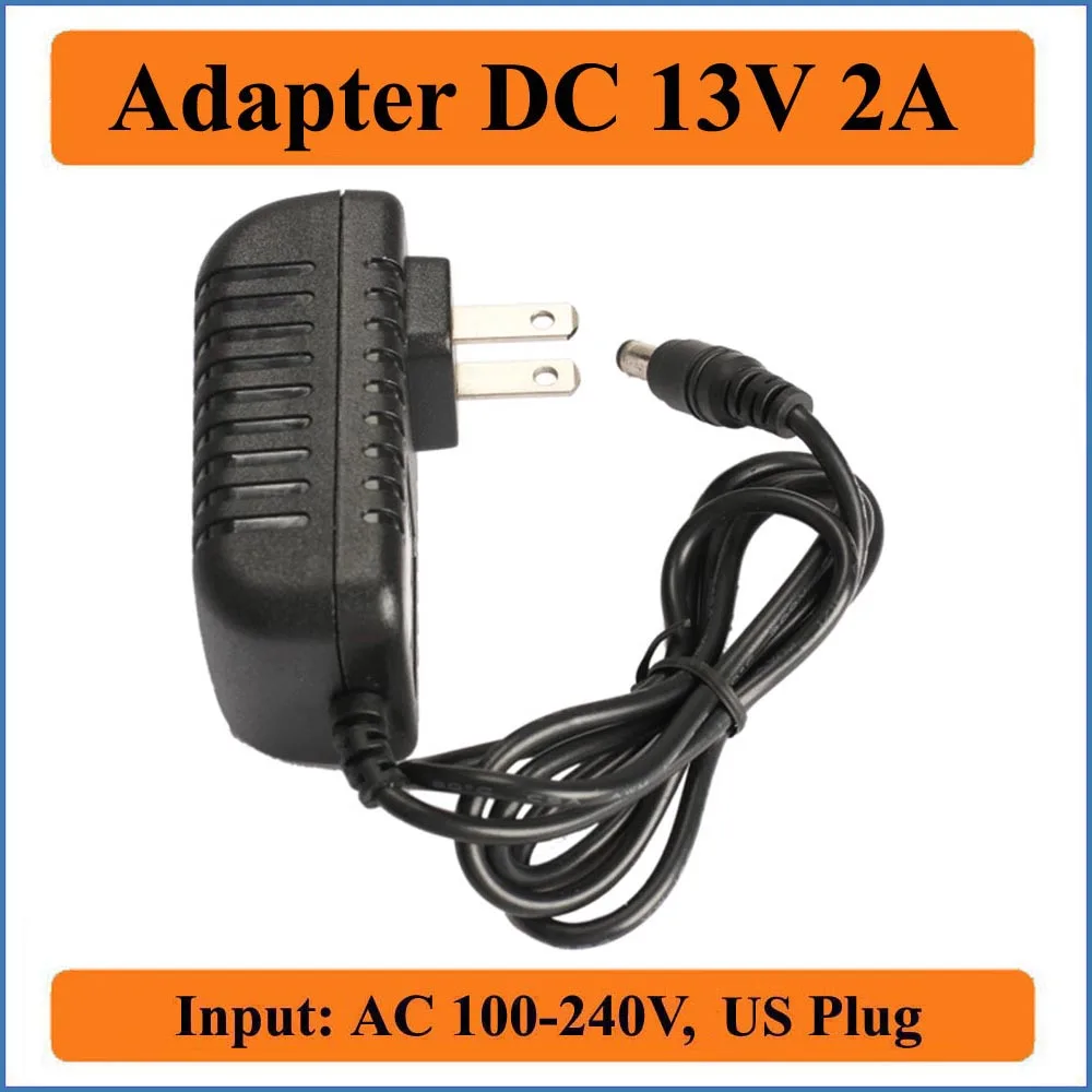 

13V 2A US Plug AC DC Adapter AC 100V-240V AC power adapters DC13V smaller quality Plug In power supply Charger 5.5mm x 2.1-2.5mm
