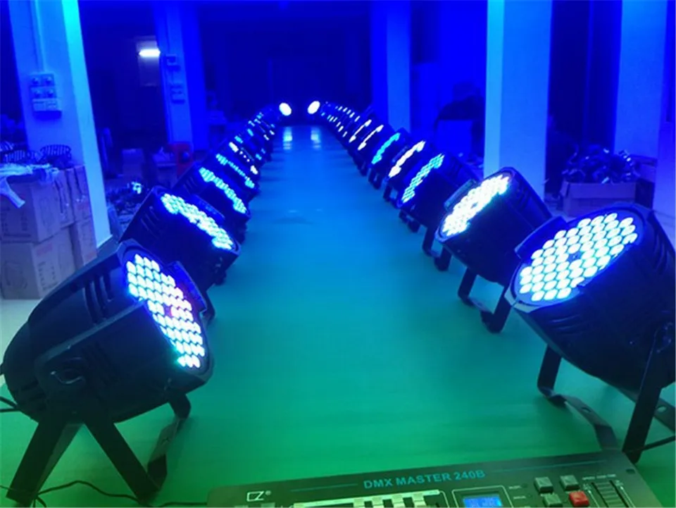 4 unids LED par 54x8 W RGBW 4in1 Quad LED Par Can dj Par64 proyector iluminación de la etapa de lavado luz de luz