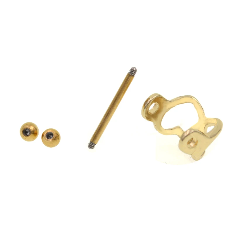 Серьги из нержавеющей стали с двойным сердечком 1 шт.|body piercing jewelry|piercing jewelryear |