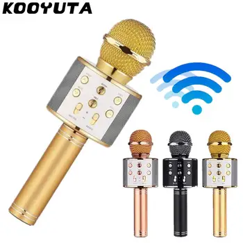 

KOOYUTA Professional Bluetooth Wireless Microphone Speaker Handheld Mic Karaoke Mic Music Player Singing Recorder KTV Microphone