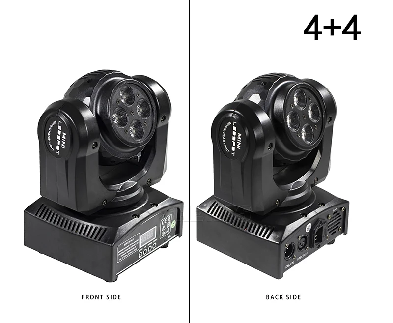 Iluminação de Palco w plus 1x10 2 Pçs e lote Lavagem Feixe Levou Lados Dobro 4x10 w Rgbw 4in1 Moving Head Dmx Led Rotating dj Stage Lâmpada Padrão 27 Efeito de Iluminação de palco