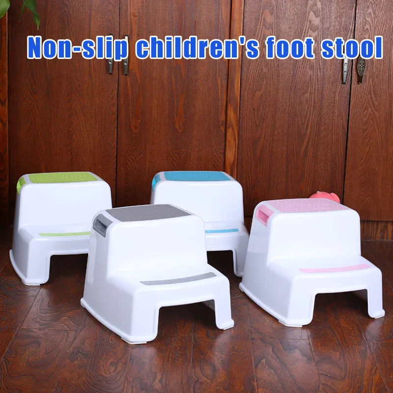 

Toilet Potty Training Kids 2 Step Stools Toddler Non-Slip Bathroom Potty Stool 2019ing