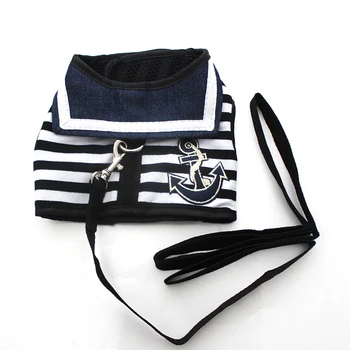 

Dog Cat Striped Control Harness&Leash Pet puppy harness Soft Mesh Walk Collar 2 Colour 3 sizes