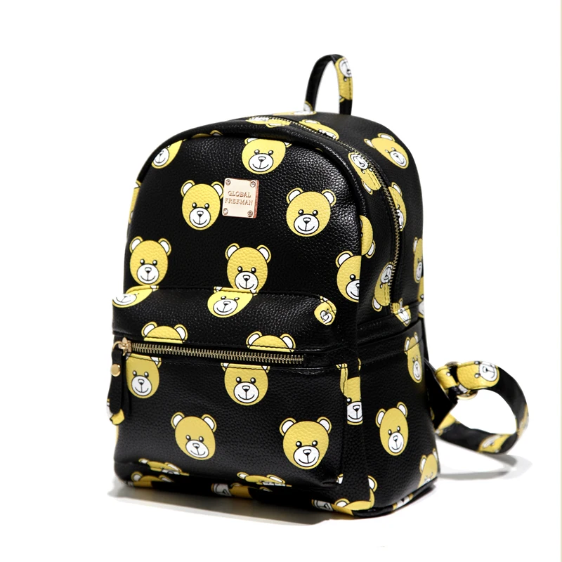 

The Korean version of the Mini Backpack 2019 female new cute cartoon fashion leisure backpack school satchel wind rivet