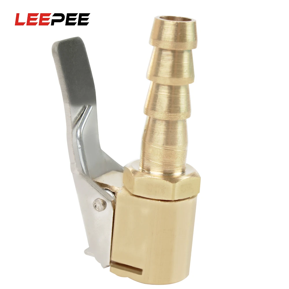 8mm Brass Car Truck Tyre Valve-Air Pump Chuck Clip Tire Inflator-Valve Connector