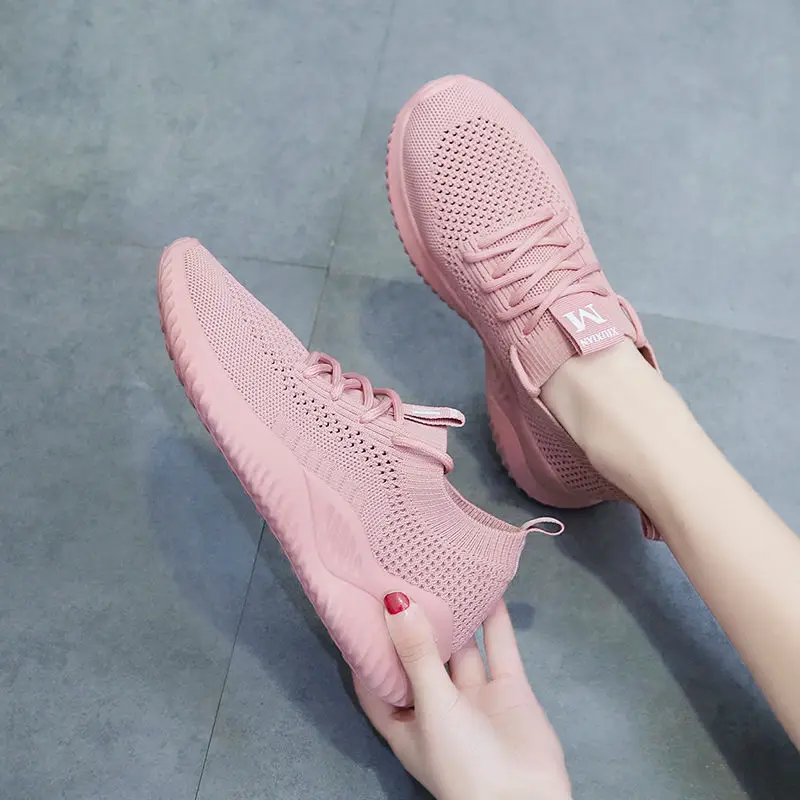 

2019 New Summer Mesh Breathable Woman Shoes Trainers Sneakers for Women Fashion White Casual Shoes Walking Shoes Tenis Feminino