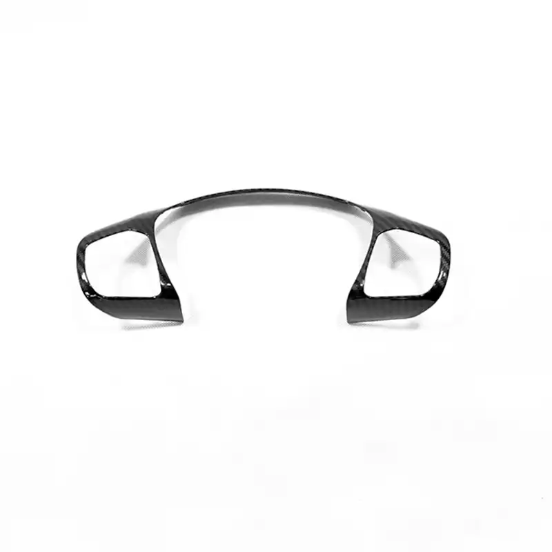 SPLLEADER for Ford Fiesta MK8 2017 2018 2019 2020 Accessoires ABS Fibre de Carbone//St Mat Couverture Cadre de Bouton de Commande Garniture de Volant de Voiture Color Name : One Pieces Silvery 1