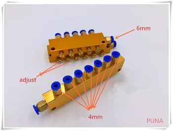 

4mm outlet*5/4mm inlet B type discharge volume adjustable oil distriubutor with quick coupler for centralized lubrication system