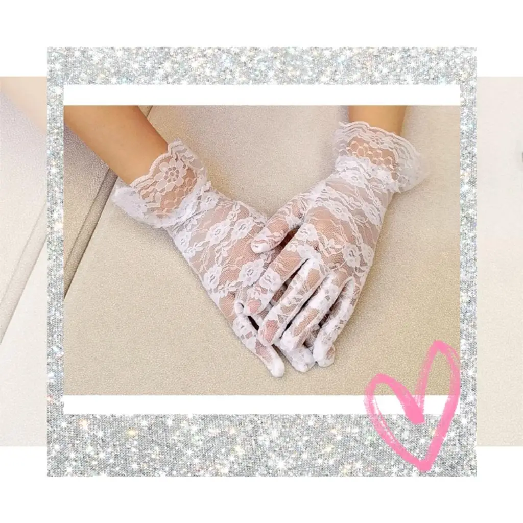 

Japanese is prevented bask in brief soft stretch lace gloves in the spring and autumn joker lolita girls small objects