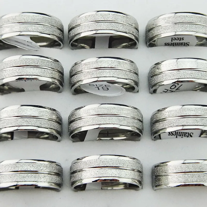 

Кольцо мужское матовое из нержавеющей стали 316L, 8 м, 10 шт.