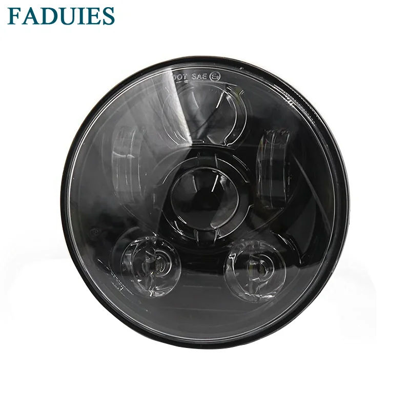 

FADUIES Black 5.75 Inch Round LED Headlight For Motorcycles Led headLamp