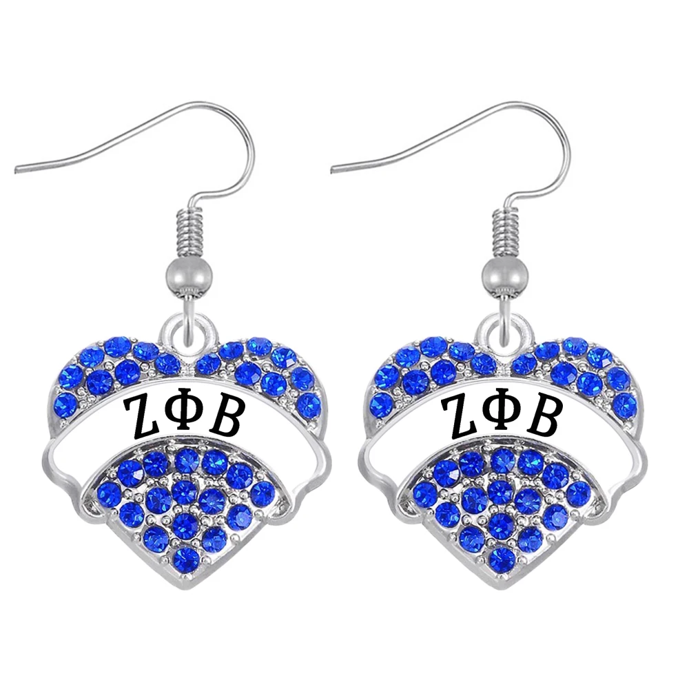 Новые модные ювелирные изделия для университета серьги ZETA PHI BETA греческие буквы в