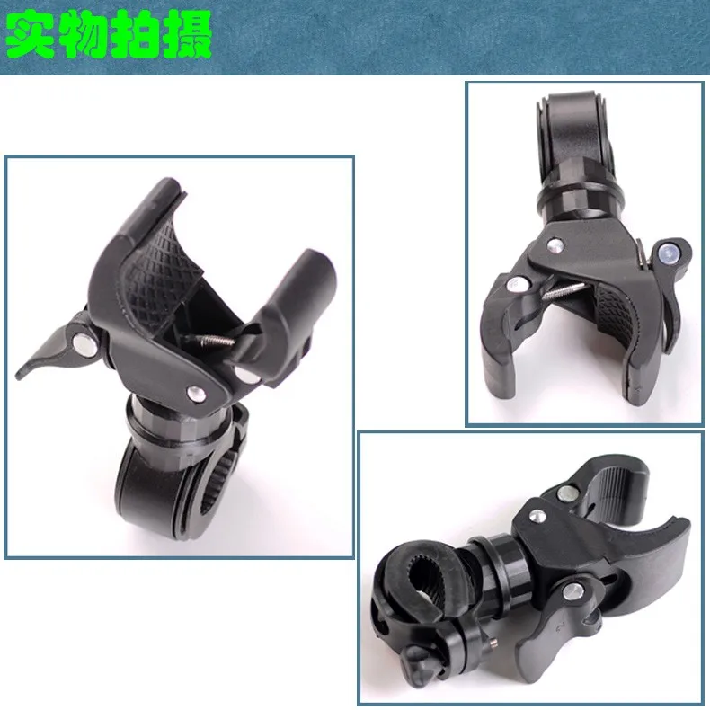 Excellent 2016 Hot sale Omnipotent Plastic Latest Bike Bicycle LED Flashlight Torch Bracket Mount Holder Front Light Clip clamp 1