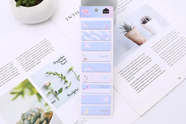 Космический Единорог самоклеющиеся N Times блокнот для заметок липкая закладка для заметок школьные офисные принадлежности