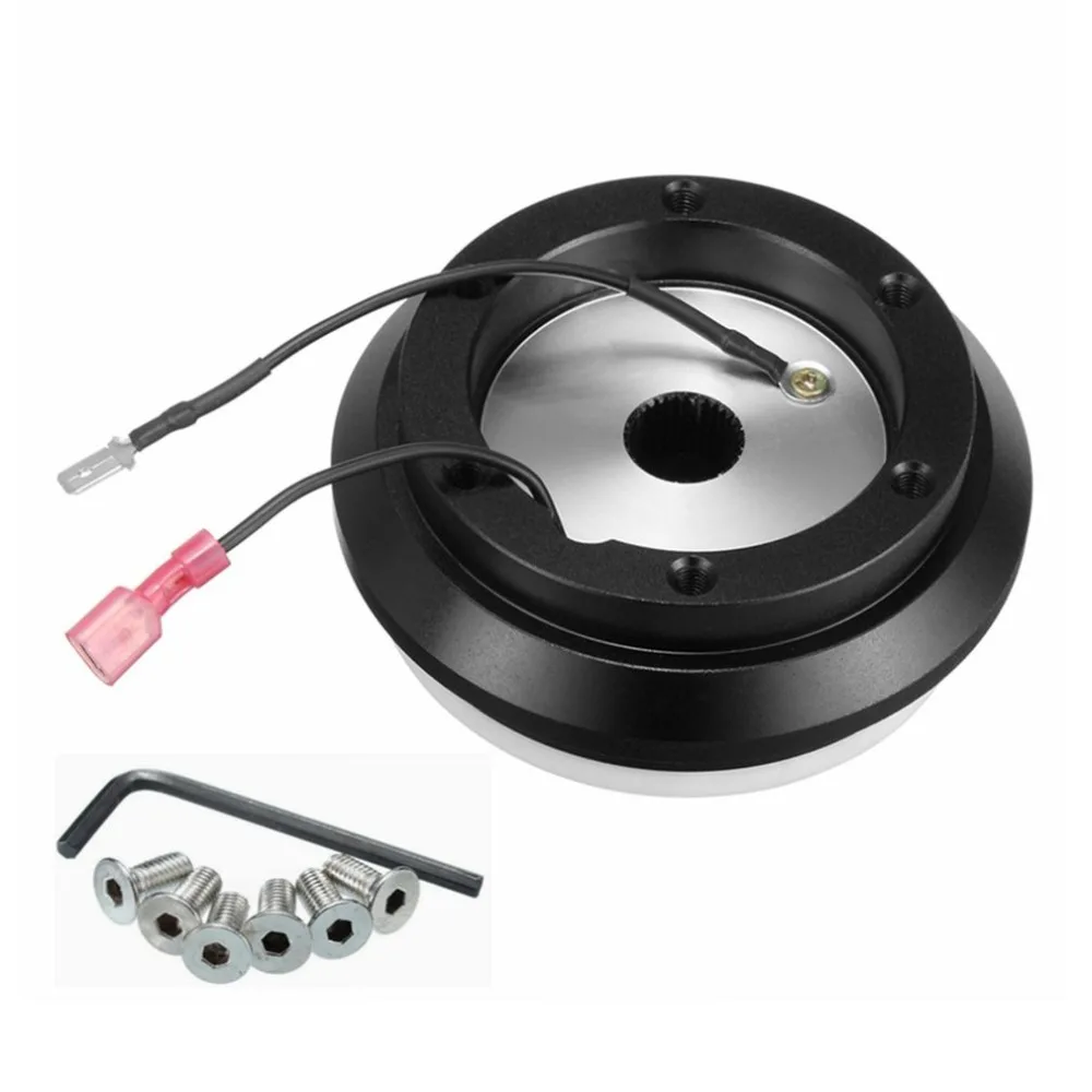 Aluminium Steering Wheel Short Hub Adapter Black Fast Detach Ball Lock