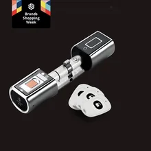 Мы блокируем цилиндр без ключа смарт биометрическое приложение отпечаток пальца дверной замок Домашняя безопасность электронный цифровой дверной замок для домашнего офиса