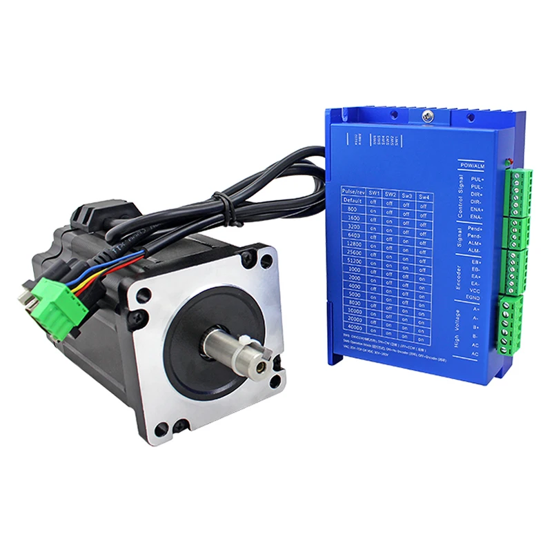 

Nema 34 Closed-loop stepper motor LCDA86H+LC86H2120 closed loop servo motor 8.2N.m step-servo driver CNC controller 6A
