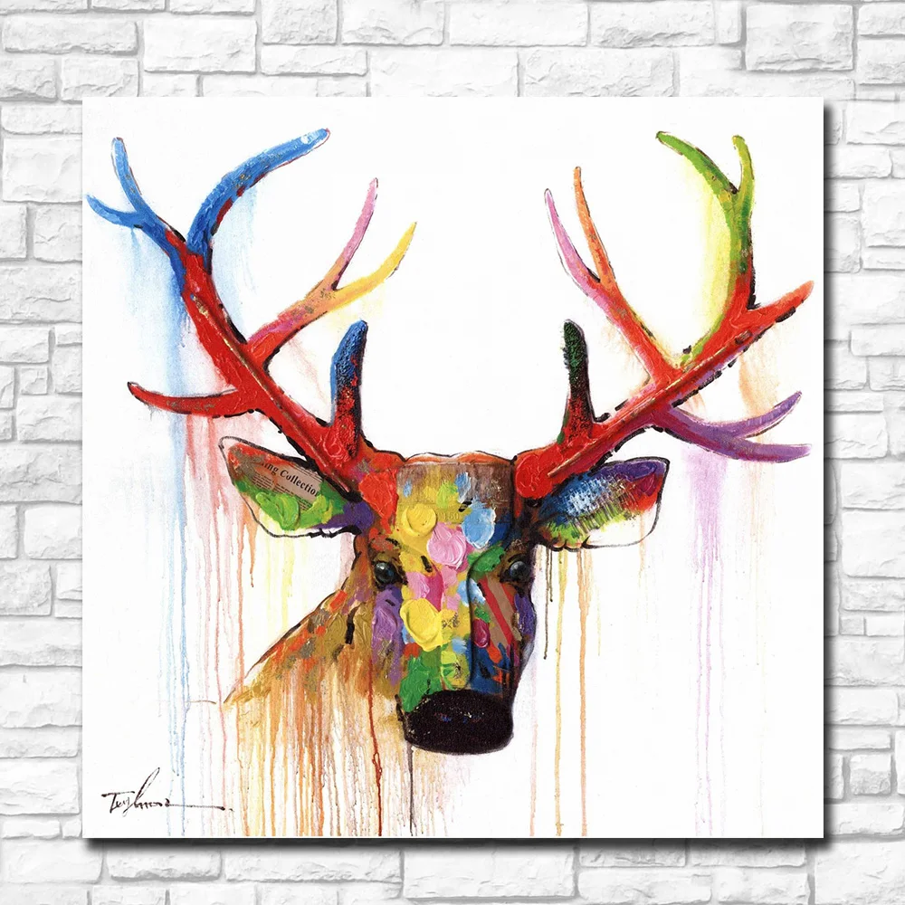 Deer-Head-Animal-Art-Canvas-Print-Wall-Art