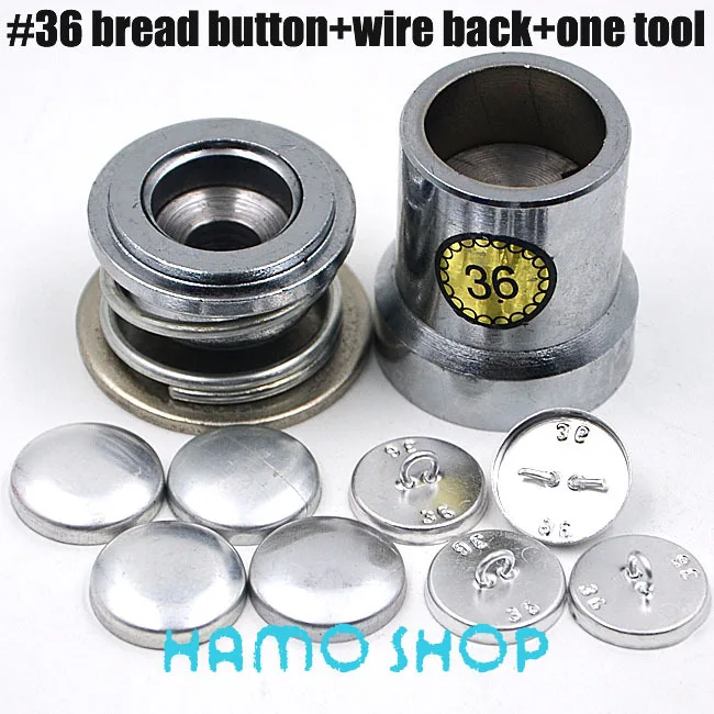 

100set/lot #36 2.15cm/21.5mm Round Fabric Aluminum Covered Cloth Button With One Tool Metal For Handmade DIY Free Shipping