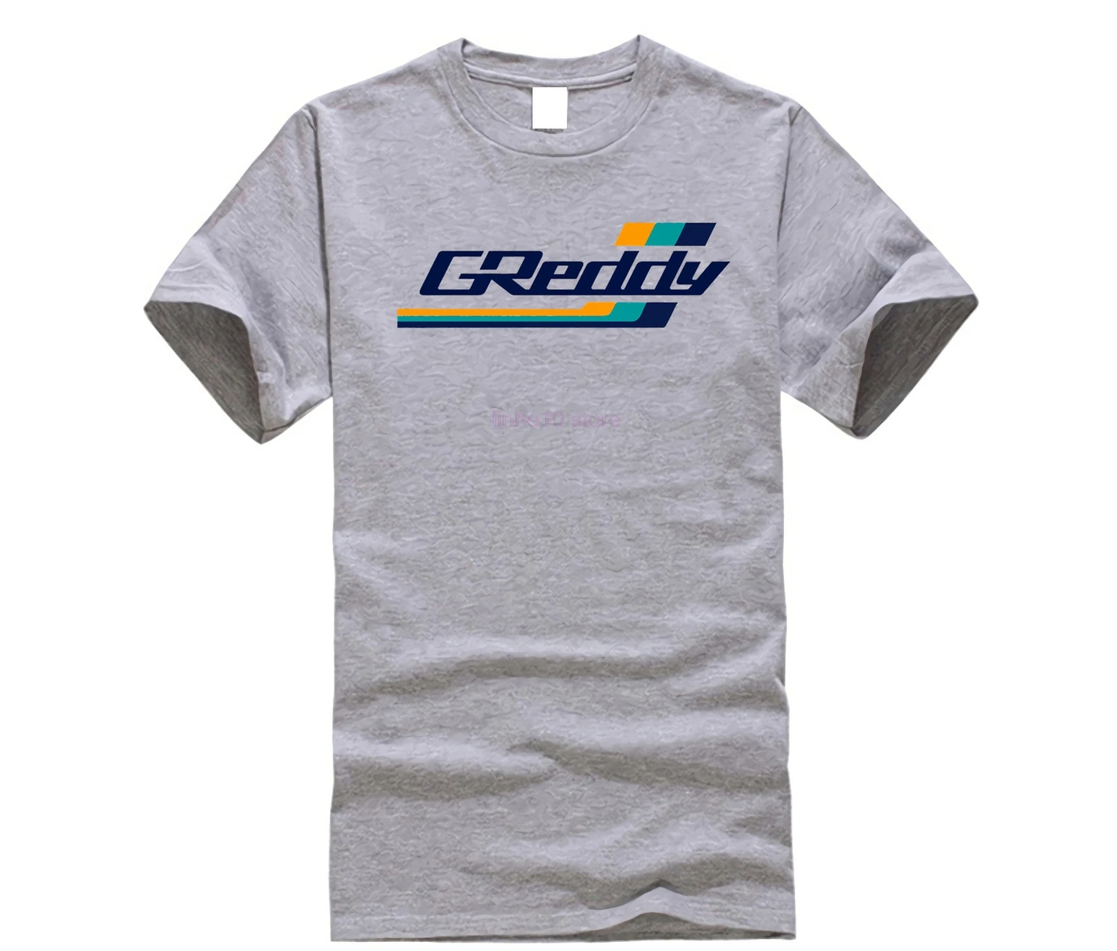 Мужская футболка Классическая с логотипом Turbo System серая забавная новинка для