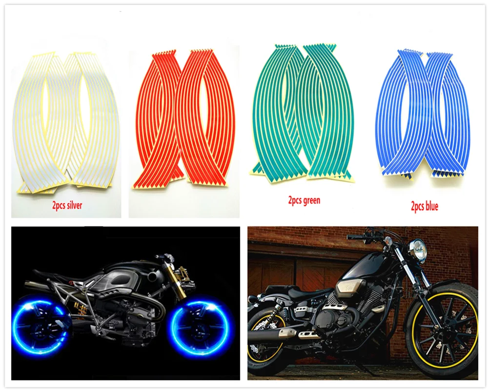 

Motorcycle Wheel Sticker Reflective Decal Tape for BMW C600Sport C650Sport C650GT F650GS F700GS F800GS AdventuRe